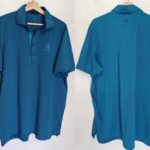 Greyson Polo Blue Tonal‎ Stripe Golf Shirt TPC Summerlin Club Short Sleeve XL